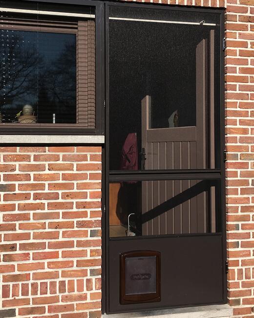 Vliegendeur met kattenluik